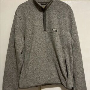 L.L. Bean Men's Heathered Gray Zip Up Sweater